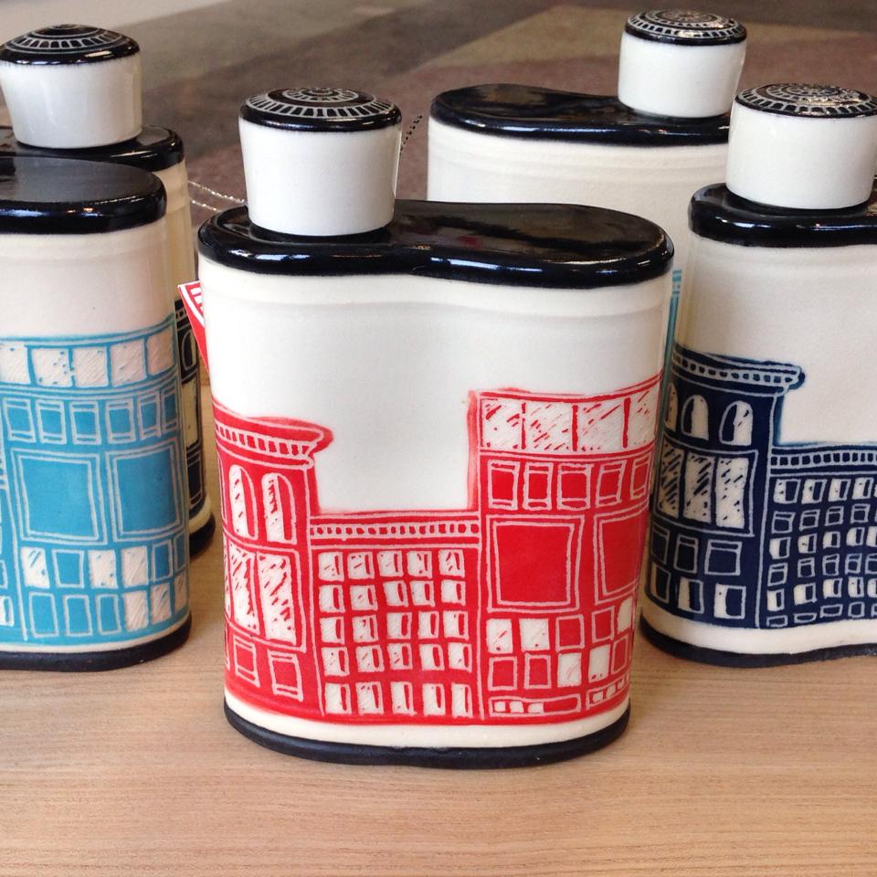 ceramic flasks